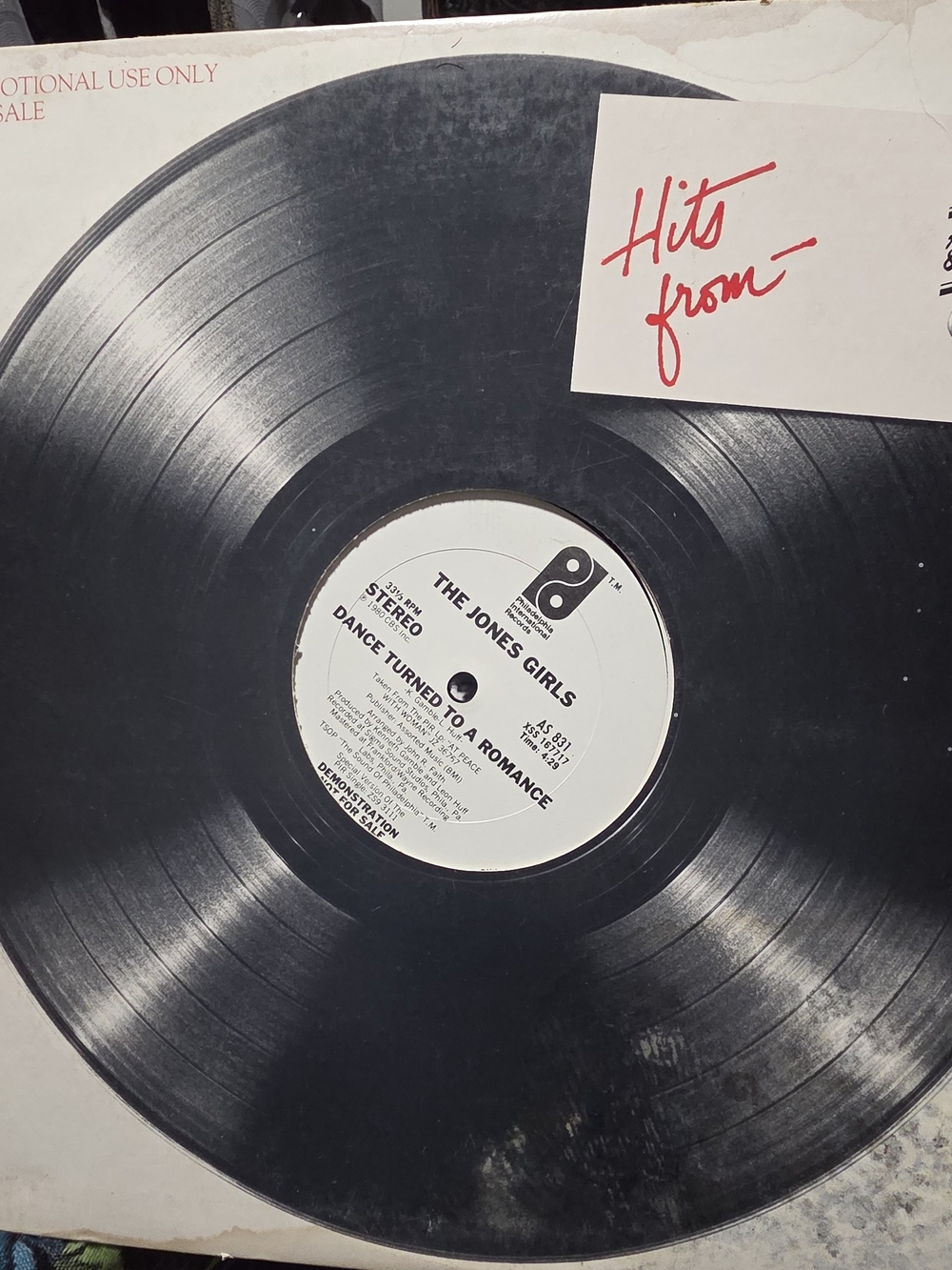 The Jones Girls 'Dance Turned to a Romance' Vinyl Record - Black